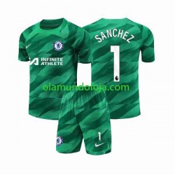 Camisola Chelsea Robert Sanchez 1 Guarda-redes Criança Equipamento Terceiro 2023-2024 Manga Curta